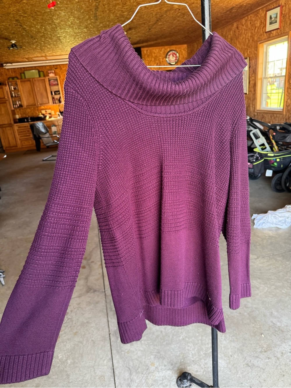 Calvin Klein Plum Cowl Neck Knit Sweater